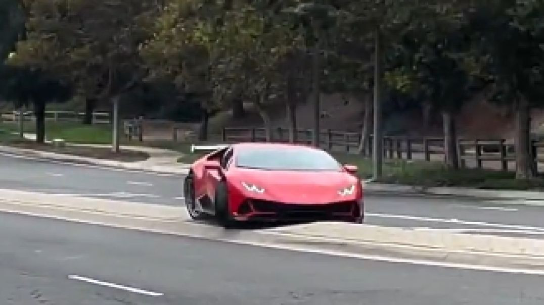 Lamborghini driver crashes on public street