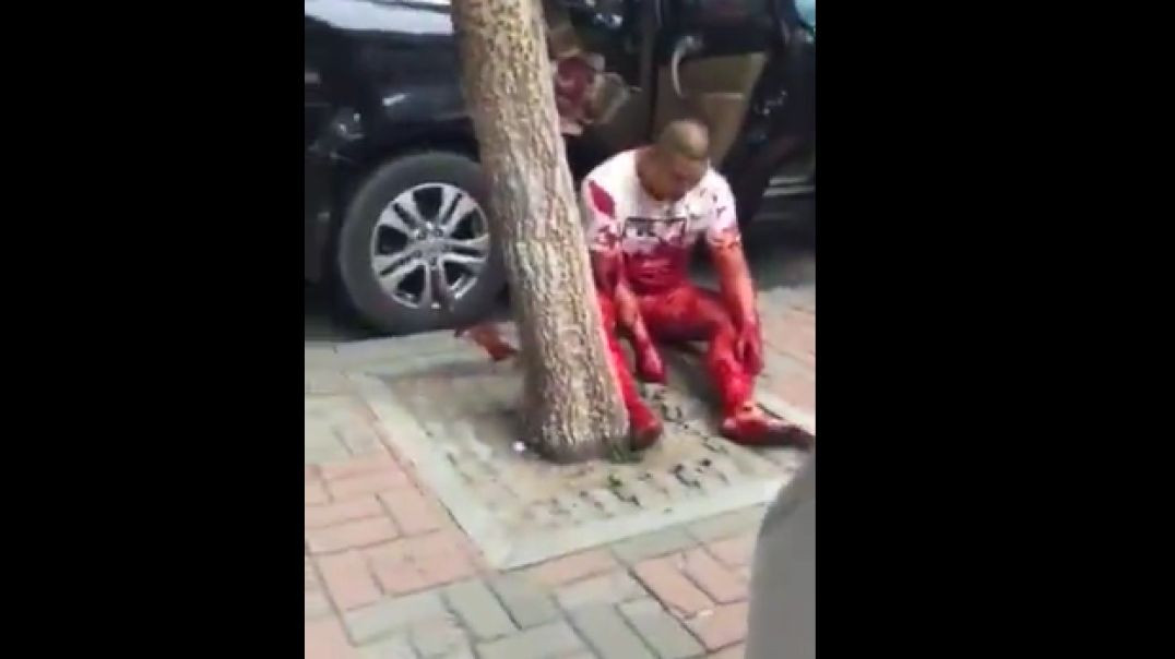 Bleeding out after being stabbed